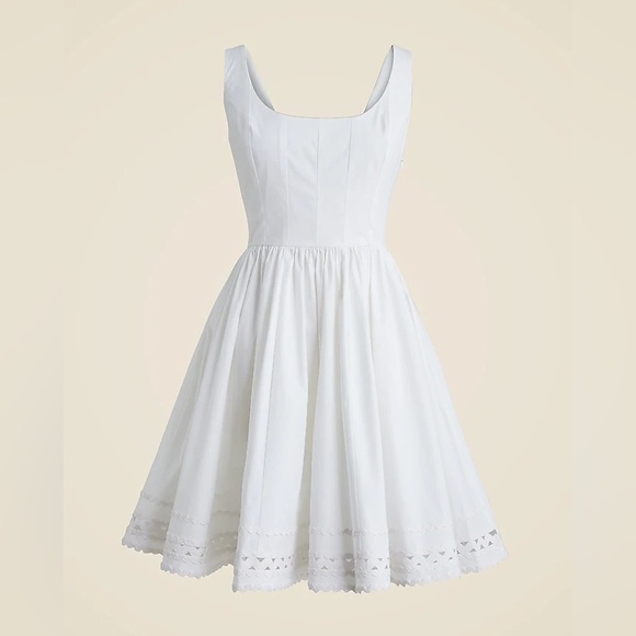 Fit-and-flare mini dress with rickrack trim - Picture 1 of 8